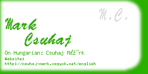 mark csuhaj business card